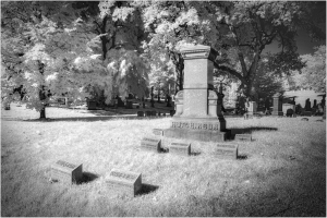 Infrared Scene at Green-Wood Cemetery, Brooklyn, NY