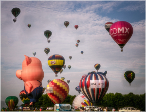 Sky full of balloons