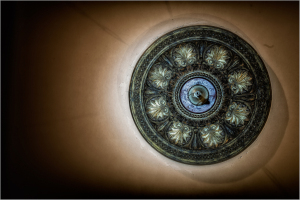 Ceiling medallion.