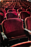 Repeatining patterns.  Movie theater seats.