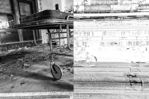 Gurney in abandoned Psychiatric Institution