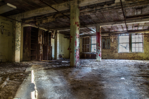 Empty room in Letchworth Village Institution