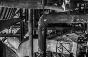 Industrial pipes at Letchworth