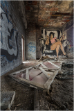 Grafitti in an abandoned building