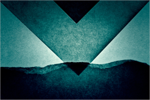 Geometric shapes in contrasting tones create a dynamic architectural composition.