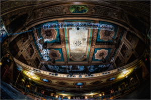 Interior view of the Paramount Theatre showcasing ornate architectural details.