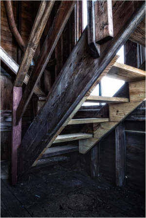 Old wooden stairs