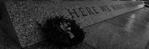 Inscription on the World War II Monument