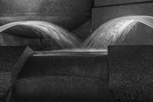 Fountains on the World War II Memorial.