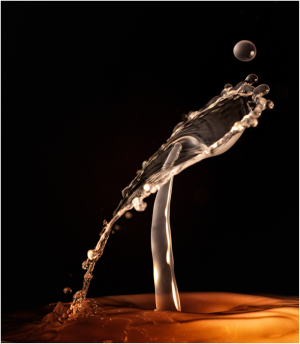 Water drop splash